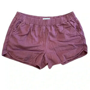 Madewell Red Mini Cotton Shorts Size M